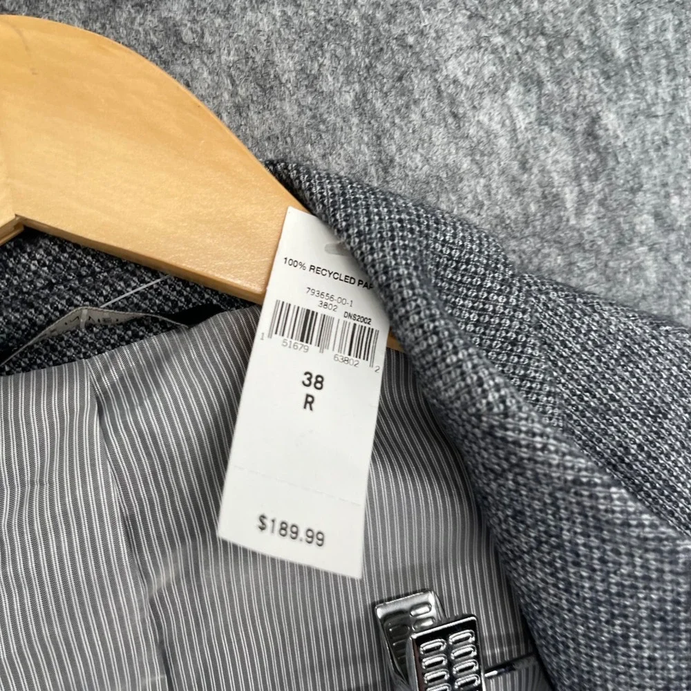Banana Republic Blazer Mens 38R Slim Fit Gray Textured Blazer Sport Coat New